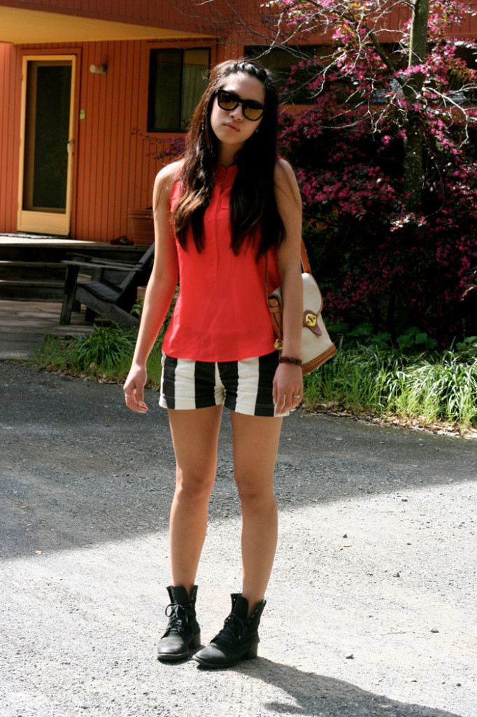 Black and White (Striped Shorts) and Red All Over! – Huckleberry Kim